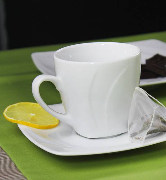 LUBIANA CELEBRATION Komplet 6 Filiżanek 200 ml + spodki / 12 el / 6 os / porcelana