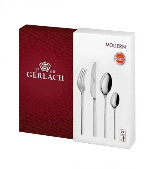 Gerlach Modern Sztućce Komplet 24 el pudelko / 6 osób / połysk