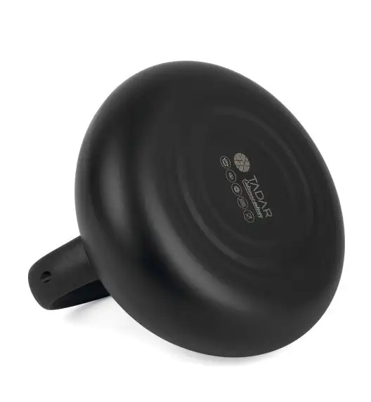 TADAR VITA Czajnik stalowy z gwizdkiem 3 l / czarny / matowy