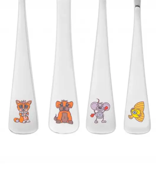 GERLACH PYCHOTKI Sztućce dla dzieci 4 elementy w pudełku / połysk