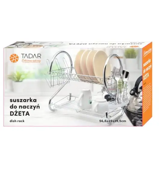 TADAR DŻETA Dwupoziomowa suszarka do naczyń / stal chromowana