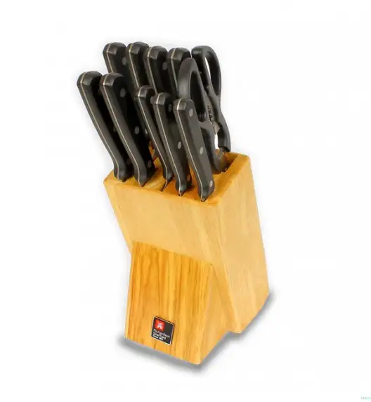 Wyprzedaż! Noże kuchenne Richardson Sheffield Cucina KUTE 10 szt. narzędzi kuchennych w bloku kauczukowym.