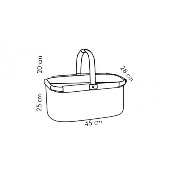 TESCOMA COOLBAG Koszyk termiczny składany 45 x 25 x 28 cm / niebieski