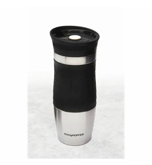 KönigHOFFER LOARA Kubek termiczny 400 ml czarny / stal nierdzewna