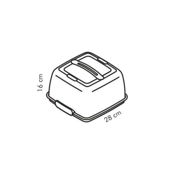 TESCOMA DELICIA Taca z wkładem chłodzącym i niską pokrywką, 28 x 28 cm, 630842.00