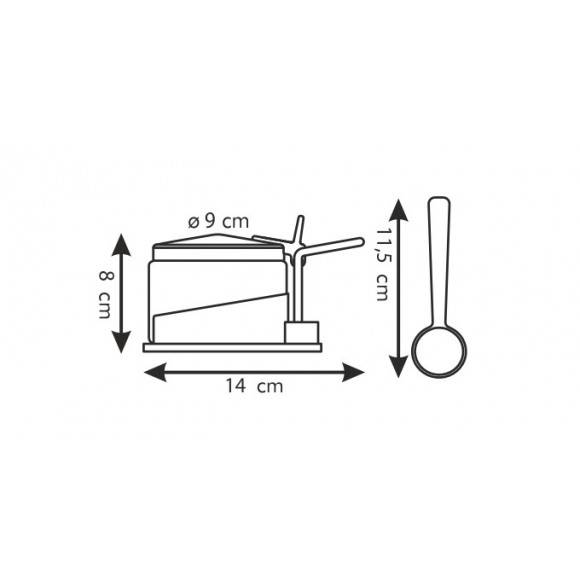 TESCOMA CLUB Pojemnik na cukier z łyżeczką / stal nierdzewna