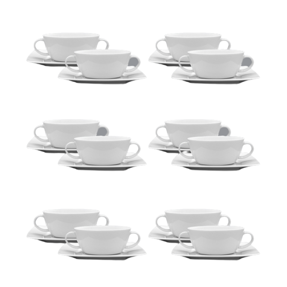 LUBIANA VICTORIA 12 Bulionówka 300 ml + spodki / 24 el 