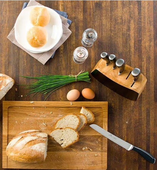 GERLACH LOFT Komplet 5 noży w bloku + ostrzałka 2w1 + nożyce do drobiu