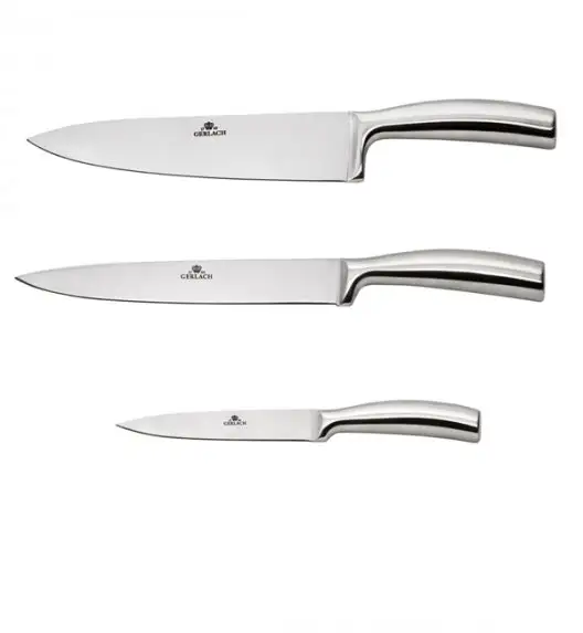 Noże kuchenne  Gerlach 991C - 3 szt TRIOPACK LUZEM. Noże całostalowe.