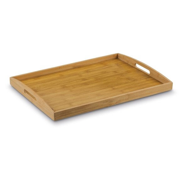 TADAR Taca bambusowa Vassoio z uchwytami 51,5 x 36 x 4,5 cm. Naturalne włókna bambusowe.