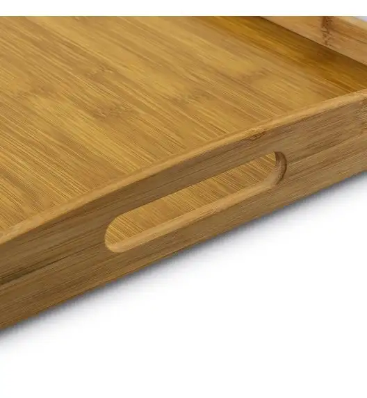 TADAR Taca bambusowa Vassoio z uchwytami 51,5 x 36 x 4,5 cm. Naturalne włókna bambusowe.