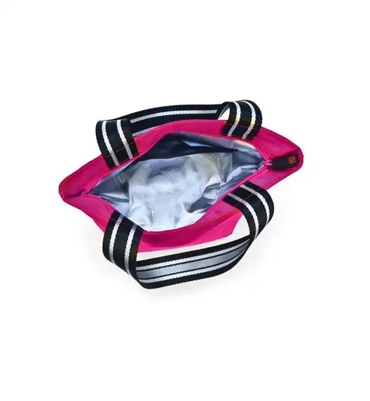 Iris - Lunchbag TOTE, różowy. Stylowa torba na lunch z folią termoizolacyjną / Btrzy