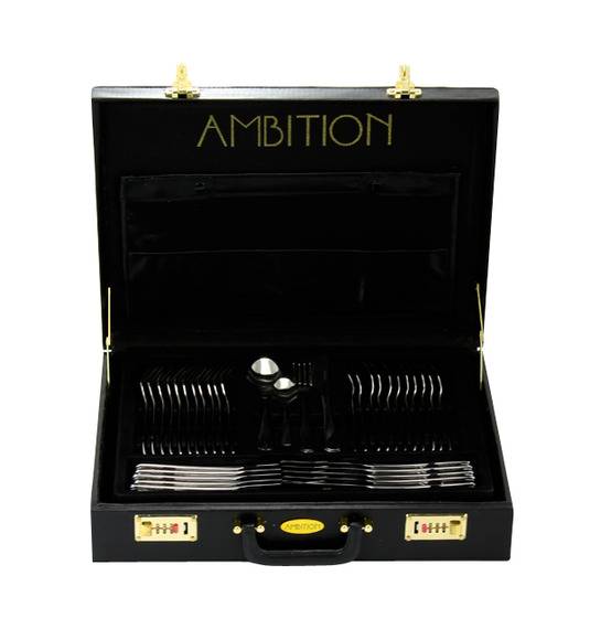 AMBITION NAPOLI Sztućce Komplet 72 elementy walizka / 12 osób / 28699 + GRATIS!