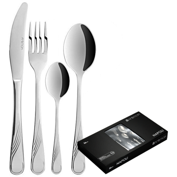 AMBITION NAPOLI Sztućce Komplet 36 el pudełko / 6 osób