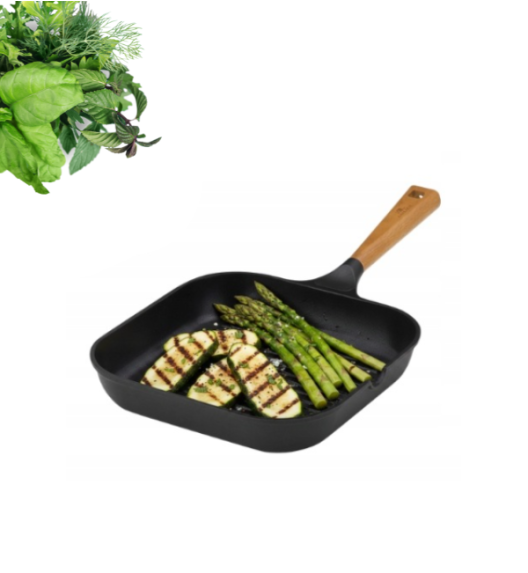 GERLACH NATUR Patelnia grillowa 24 cm / powłoka ceramiczna ILAG® Non-Stick 
