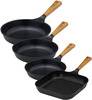 GERLACH NATUR Komplet patelni  20, 24, 28 cm, Grillowa 28 cm / powłoka ceramiczna ILAG® Non-Stick