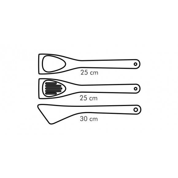 TESCOMA WOODY Komplet 3 łopatek kuchennych / drewno brzozowe