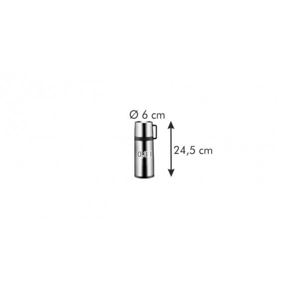 TESCOMA Termos z kubkiem CONSTANT 0.3 l, nierdzewny ZOBACZ FILM