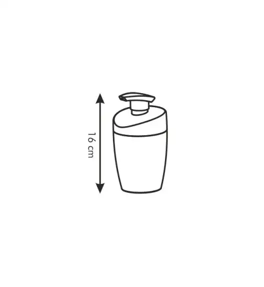 TESCOMA ONLINE Pojemnik na mydło lub płyn do naczyń z dozownikiem 400 ml przeźroczysty SZARY
