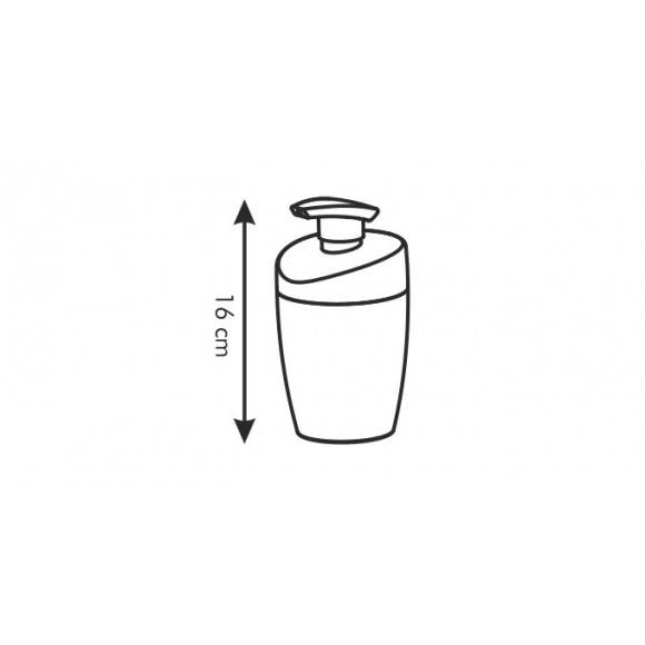 TESCOMA ON LINE Pojemnik na mydło lub płyn do naczyń z dozownikiem 400 ml przeźroczysty SZARY