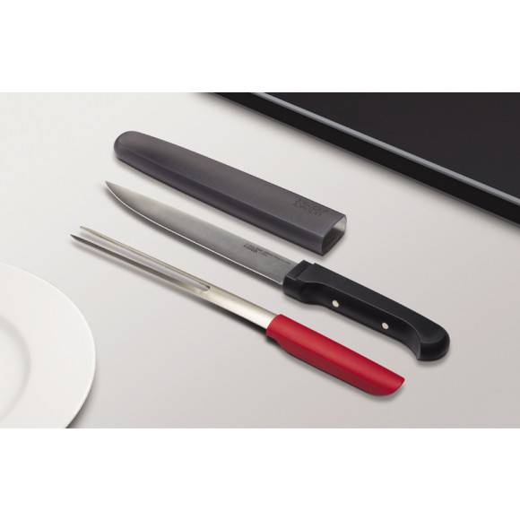 Joseph Joseph CARVING SET Zestaw deska do krojenia, nóż i widelec do miesa / Btrzy