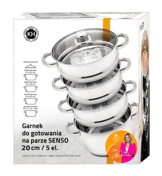 KönigHOFFER SENSO 4-poziomowy garnek do gotowania na parze 20 cm / Indukcja