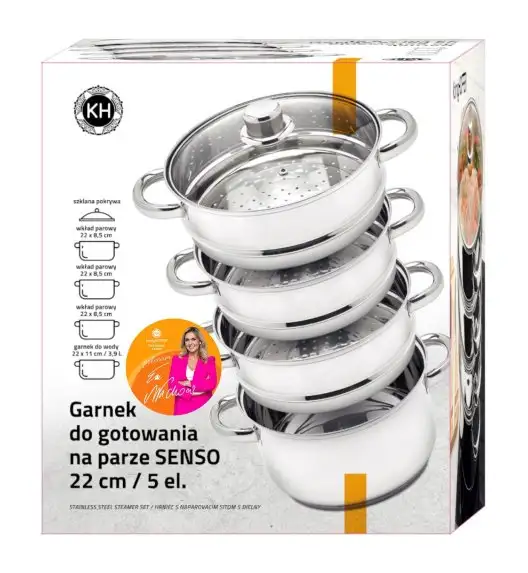 KonigHOFFER SENSO 4-poziomowy garnek do gotowania na parze 22 cm / Indukcja