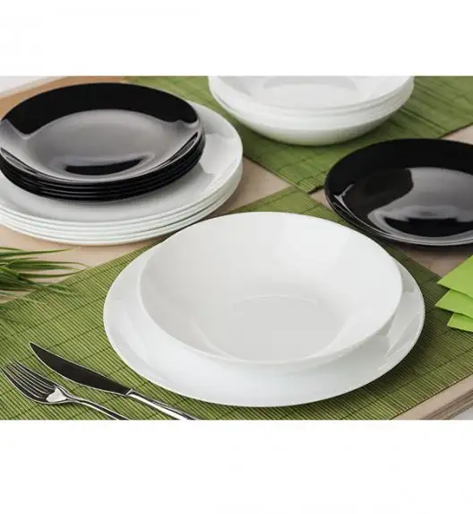 AMBITION VALENCIA Serwis obiadowy 18 elementów dla 6 osób / Szkło / 10789