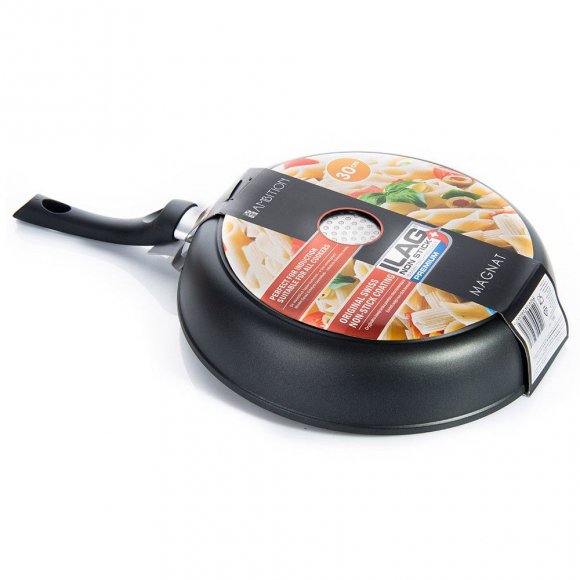 AMBITION MAGNAT Patelnia aluminiowa 30 cm z powłoką ILAG Non-Stick Premium / INDUKCJA / 34038