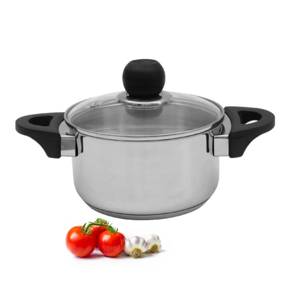 AMBITION VIKOS Garnek z pokrywką 20 cm 3,6 l / stal nierdzewna / 81258