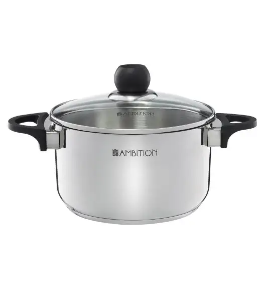 AMBITION VIKOS Garnek z pokrywką 24 cm 6 l / stal nierdzewna / 81259