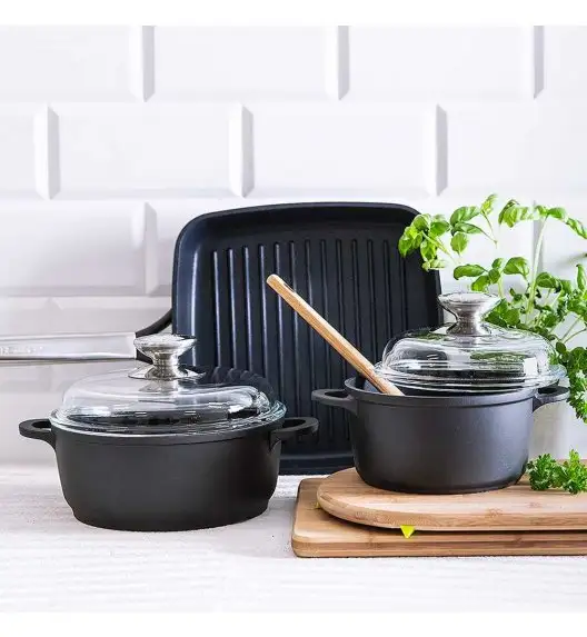 AMBITION TAURUS Garnek 4,5 l z pokrywką 24 cm / powłoka Teflon ® Platinum Plus