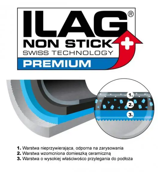 AMBITION MAGNAT Garnek aluminiowy 20 cm z powłoką ILAG Non-Stick Premium INDUKCJA / 34063