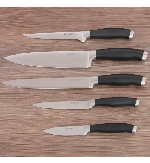 AMBITION GRANITE Komplet noży w bloku 6 elementów