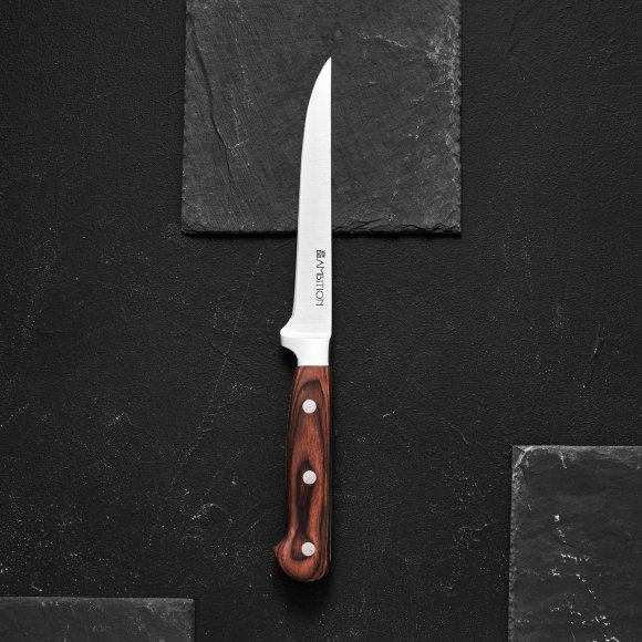 AMBITION TITANIUM Nóż kuchenny do filetowania 15 cm / drewniana rękojeść