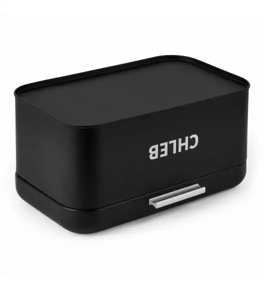 TADAR SALVADOR Chlebak z napisem 30,5 x 18 cm / czarny / stal nierdzewna