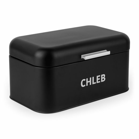 TADAR SALVADOR Chlebak z napisem 30,5 x 18 cm / czarny / stal nierdzewna