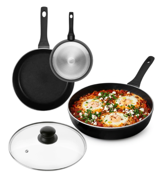 GERLACH HARMONY CLASSIC POŁYSK Patelnia 24 cm z pokrywką / powłoka ceramiczna ILAG