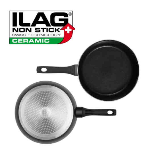 GERLACH HARMONY CLASSIC POŁYSK Patelnia z powłoką ceramiczną ILAG 20 cm z pokrywką / 2 elementy