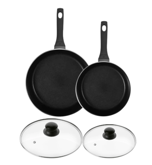 GERLACH HARMONY CLASSIC Zestaw patelni z powłoką ceramiczną ILAG 20, 28 cm z pokrywkami / 4 elementy