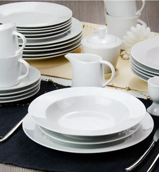 WYPRZEDAŻ! ARZBERG EMILY Niemiecki serwis obiadowo-kawowy 50 el / 6 os / porcelana