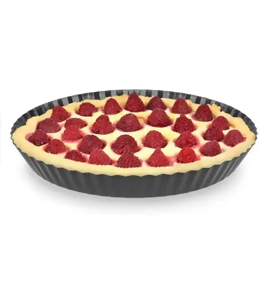 TADAR FRUTTO Forma do pieczenia ciasta / tarty 27,5 cm z falistym brzegiem / stal węglowa