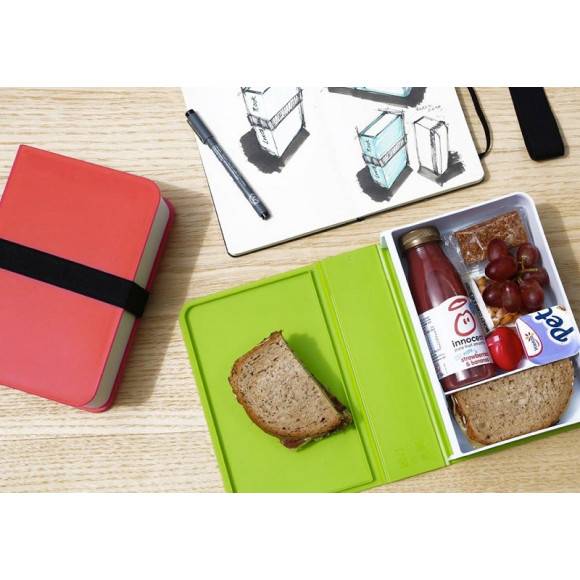 BLACK+BLUM Lunch Box w kształcie książki czerwony 400 ml / Btrzy