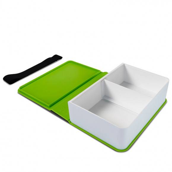 BLACK+BLUM Lunch Box w kształcie książki zielony 400 ml / Btrzy