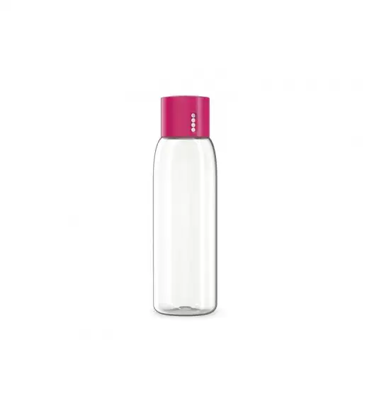JOSEPH JOSEPH DOT Butelka na wodę różowa zakrętka 600 ml / wskaźnik ilości spożycia