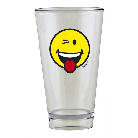 ZAK! DESIGNS Szklanka Smiley, ze znaczkiem WINK na zimne napoje, 300 ml / Btrzy