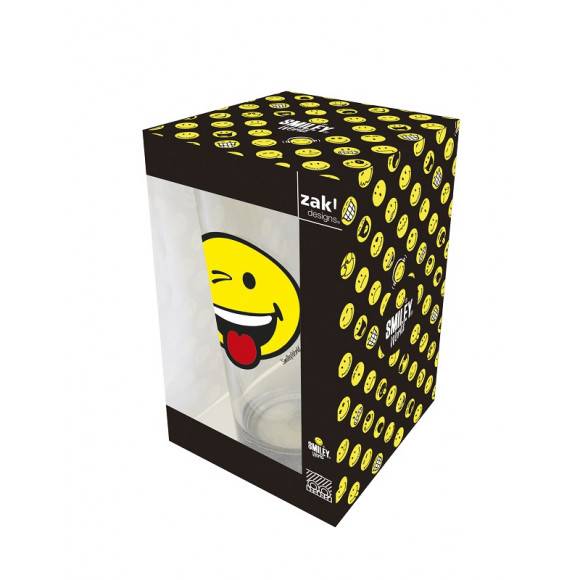 ZAK! DESIGNS Szklanka Smiley, ze znaczkiem WINK na zimne napoje, 300 ml / Btrzy