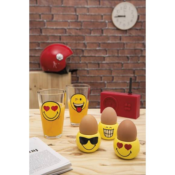 ZAK! DESIGNS Szklanka Smiley, ze znaczkiem WINK na zimne napoje, 300 ml / Btrzy