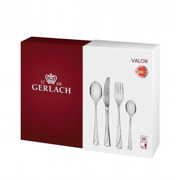Gerlach Valor Sztućce Komplet 98 el (68+dodatki) pudełko / 18 osób / połysk
