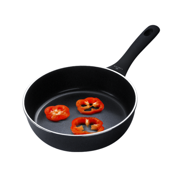 GERLACH CONTRAST PROCOAT Patelnia głęboka 24 cm z powłoką ceramiczną XERA DUR non-stick  + pokrywka uniwersalna